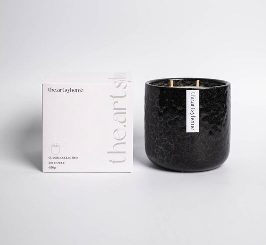 Classic Black Ceramic candle